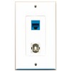 RiteAV 1 Port Cat6 Ethernet Blue 1 Port USB B-B