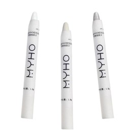 Set 3 Lapiz Resaltador Gusano de Seda Nacarado de Diamante Brillo Mate Sombra de Ojos Maquillaje Delineador en Barra Cremoso Impermeable de Plata Blanco Perla