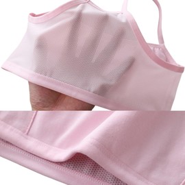 JYCY 4 Pack Kids Bra Girls Sports Bras for Girls Age 8-16 Girls Training Bras Girls First Bra Cotton-Wadded Lining Seamless Teen Bras Teenage Bralettes (UK, Age, 8 Years, 12 Years, Regular, Type-1)