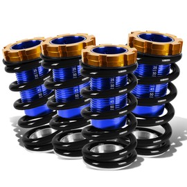 DNA Motoring Coilover Suspension Kit Sleeves Compatible with 88-00 Civic / 93-97 Civic Del Sol / 88-91 CRX / 90-01 Integra, COIL-HC88-T22-BK