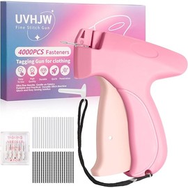 Stitch Gun for Clothes, Mini Stitchy Sewing Gun, Handheld Tagging Gun for Quick Clothing Fixer, Includes 6 Needles, 2000 Black Fasteners, 2000 White Fasteners
