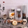 50Pcs 16Oz Halloween Plastic Cups Trick or Treat Witch Castle
