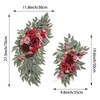 rongflower Red Artificial Wedding Arch Flowers Swag Set of 2