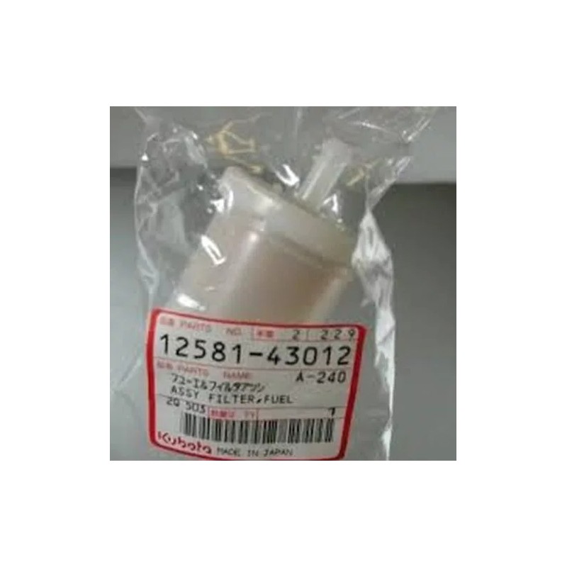 KUBOTA GENUINE OEM KUBOTA INLINE DIESEL FUEL FILTER 12581-43012