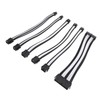 6PCS PC Extension Cable Set 30cm 24 Pin Motherboard Extension