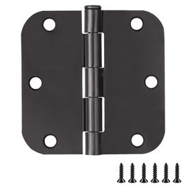 Design House Door Frame Hinges, Water-Resistant, Pre-Lubricated, For Left or Right-Handed Doors, Matte Black, 10-Pack, 3.5 in. L x 3.5 in. W x 0.125 in. D, 188912
