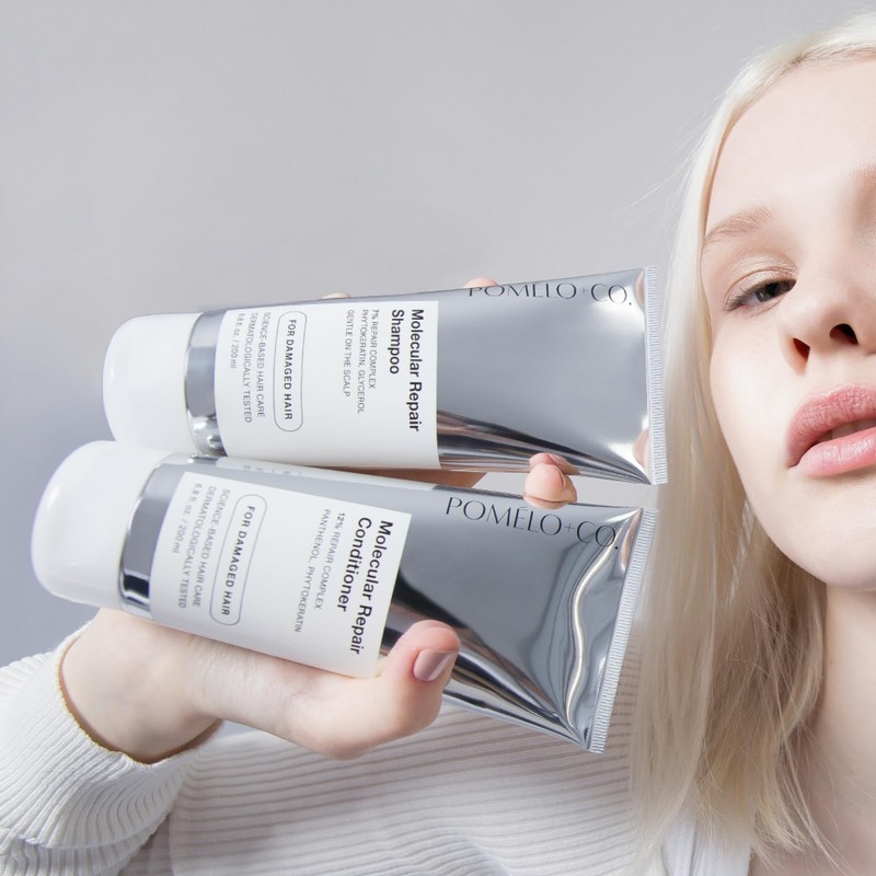 Pomélo+Co Reparierender Conditioner mit 12% Repair-Complex aus Phyto-Keratin, Kollagen und