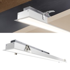 Sunco 4FT Linear Recessed Light Fixture, 5000 LM, Dual Selectable Features, 20W/25W/30W/35W/40W, 2700K/3000K/4000K/5000K/6000K, Dimmable (0-10V) ETL.