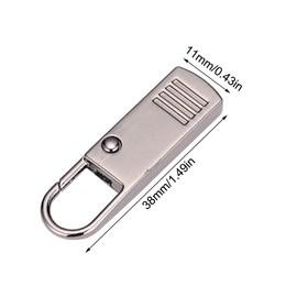 TopHomer Zipper Repair Kit, 4Pcs Black Zip Pullers, Removable Metal Zipper Pull Tabs, Zipper Pulls Replacement for Purse, Clothes, Jeans, Suitcase, Luggage