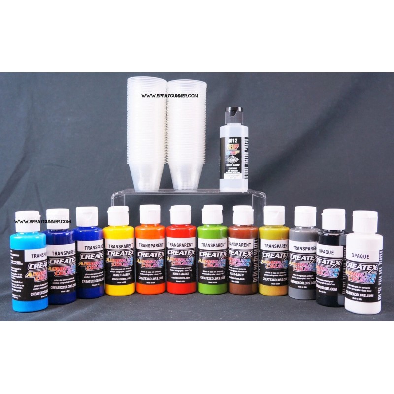 Createx Airbrush Colors Transparent 12 Color Set