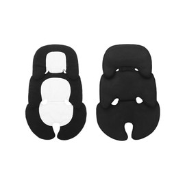 Universal Baby Stroller Seat Cushion Infant Seat Insert Into Head Body Support Soft Comfortable Pushchair Seat Liner Warm and Thick-Filled Baby Safety Seat Cushion for Pram (Black and White)