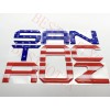 AUTO4RACING 3D US FLAG RAISED DOMED TAILGATE LETTERS FITS HYUNDAI