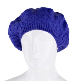 BG Soft Knit Solid Color Beanie, Chic, and Lightweight Crochet Knitted Style Beanie Hat for Women, One Size Slouchy - Royal Blue