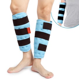 Comfytemp Leg Ice Pack Wrap (2 Packs), Reusable Shin Splints Gel Ice Pack for Injuries, Leg Edema, Swelling, Hot & Cold Compress for Limbs, Calf, Tennis Elbow, Knees, Arm, After Surgery Gift