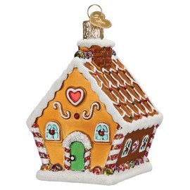 Old World Christmas Sweet Gingerbread Cottage Glass Blown Ornament for Christmas Tree