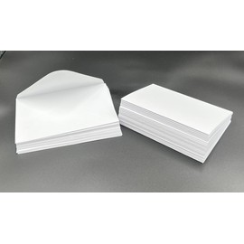 House of Card & Paper Pre Scored A5 White Card 250gsm Folds to A6 Card with Matching C6 Envelopes (Pack of 50)