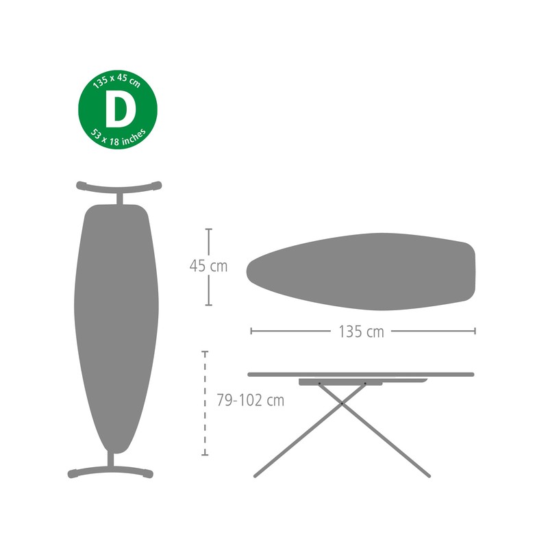 Brabantia Size D (53 x 18 inches) Replacement Ironing Board