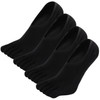 Hellomamma - Calcetines invisibles con puntera para hombre, Negro-4 pares,