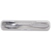 Takakuwa Metal Lunch Spoon with Case, Leaf, White, Set of