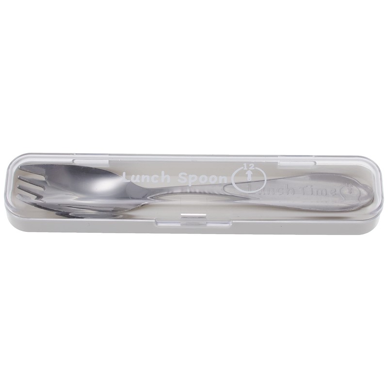 Takakuwa Metal Lunch Spoon with Case, Leaf, White, Set of