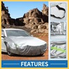 REPAIROCK Front Half Car Cover Waterproof 220x160cm Outdoor Half Cover