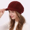PESAAT Winter Women Knitted Hat Warm Lined Beret Hats Woman