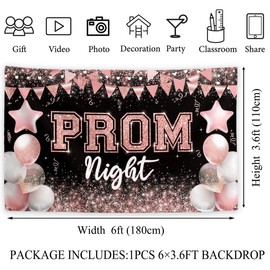 Prom Decorations Class of 2025 Congratulations Congrats Grad Banner Graduation Party Decorations Pink Prom Night Party Decorations