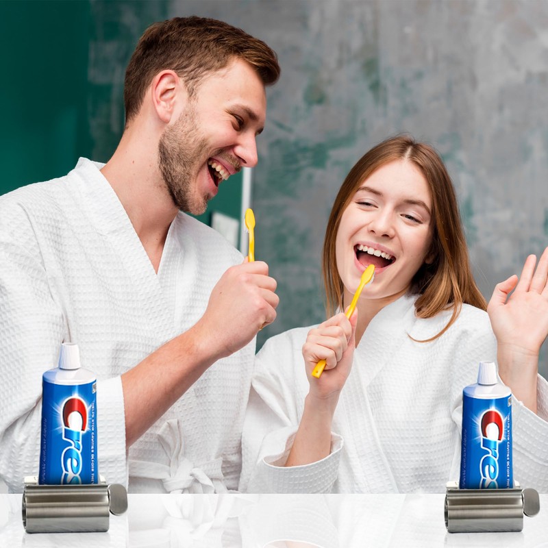 The Original Toothpaste Squeezer Tube Roller Stainless Steel 2 Pieces