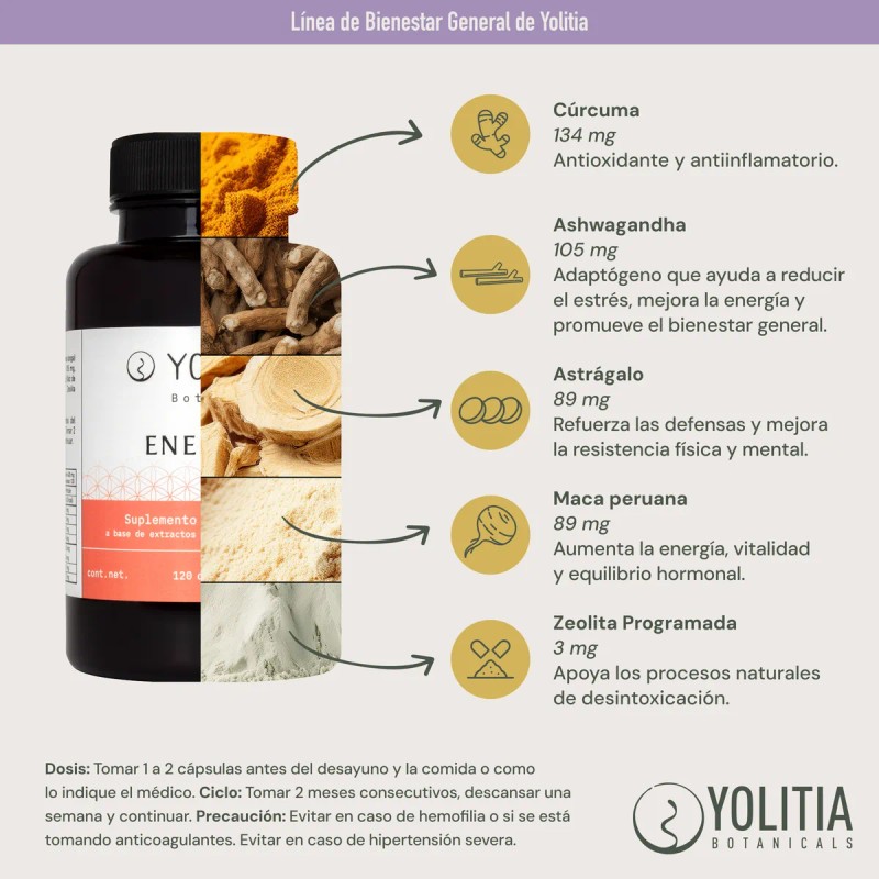 Enervit | Vitalidad Natural Con Ashwagandha + Maca 120 Caps