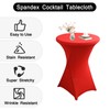 2Pack Black Spandex Cocktail Table Cover for Weddings Parties and