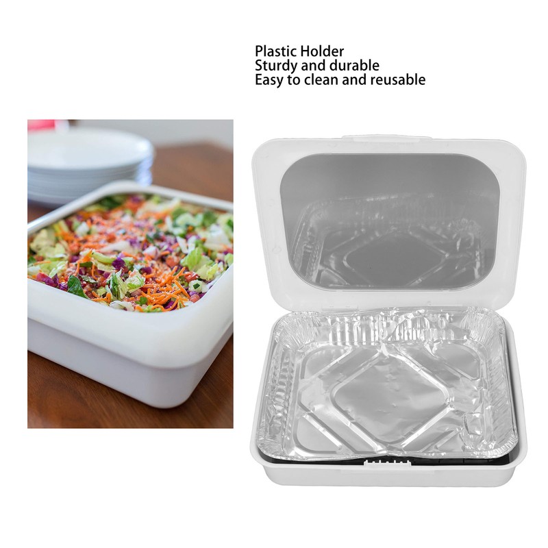 Foil Tray Holder Set Insulation Lightweight Portable Food Foil Dish