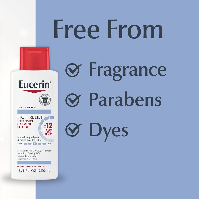 Eucerin Itch Relief Intensive Calming Lotion, Itch-Relieving Lotion for Sensitive
