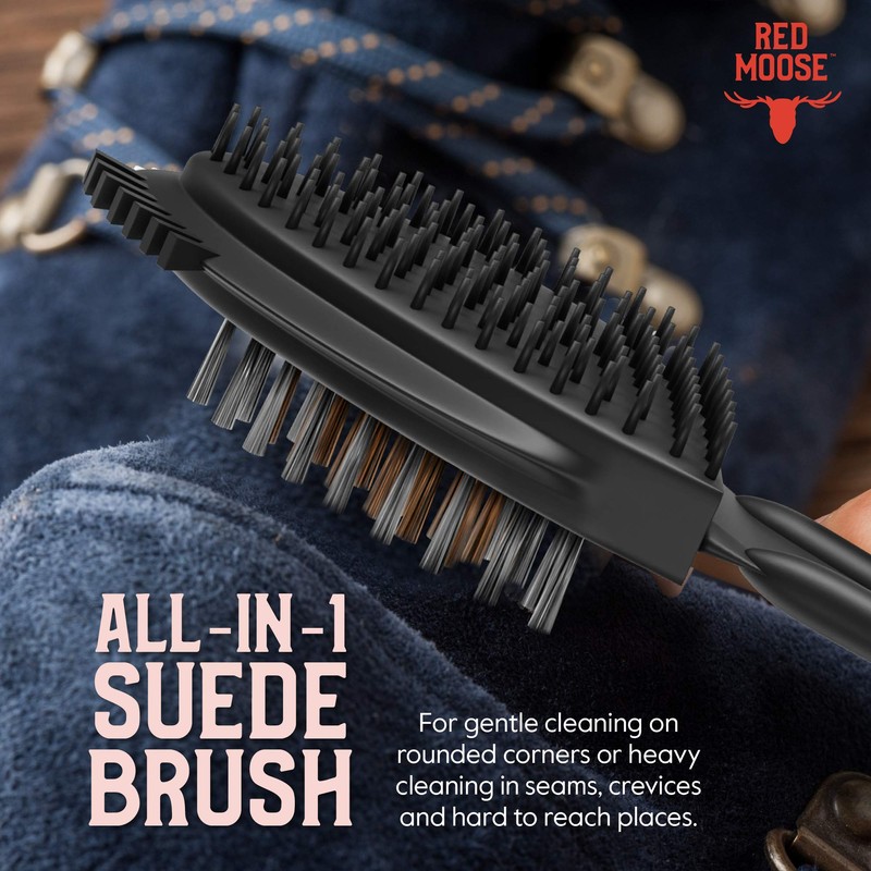 RED MOOSE 5‑Piece Suede & Nubuck Shoe Care Kit –