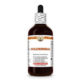 Goldenseal (Hydrastis Canadensis) Dry Leaf Tincture, Made in Hawaii, Organic Raw Materials, All Natural, Vegan, Pure Liquid Extract - 4 fl.oz