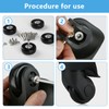 Pack of 4 Suitcase Castors Replacement Wheels, 50 x 18