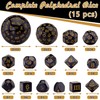 SIQUK 15 Pieces Polyhedral Dice Set with Bags D3-D100 Dice