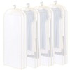 Chunful 60" Clear Garment Bags for Hanging Clothes 4-Pack Dust-Proof