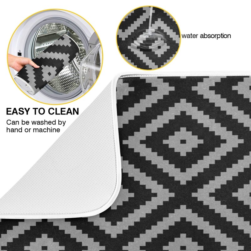 Super Absorbent Dish Drying Mat Microfiber Fast-Drying Dish Mat 24"