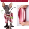 DENTRUN Hairless Cats Shirt Cat Wear Clothes Stripe Vest Best