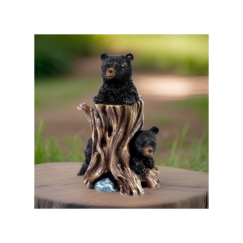 The Bridge Collection 7" Black Bears Playing in A Tree