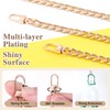 Wokape 4Pcs 39.4Inch Gold Luxury Fashion Flat Chain Strap with
