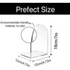 Qidexin 2pcs Book Ends, Acrylic Bookends, Non-Skid Book End, Clear