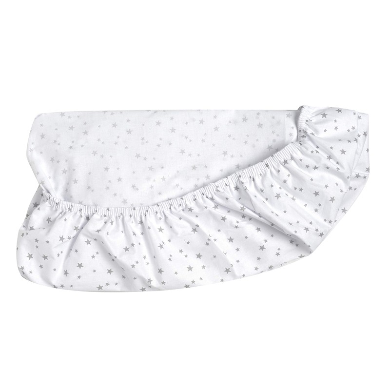 FlyIdeas Fitted Sheet for Bedside Cot 90 x 55 cm,