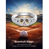 CHENGHONG Baseball Rings 925 Sterling Silver Adjustable Celtic Knot Ring