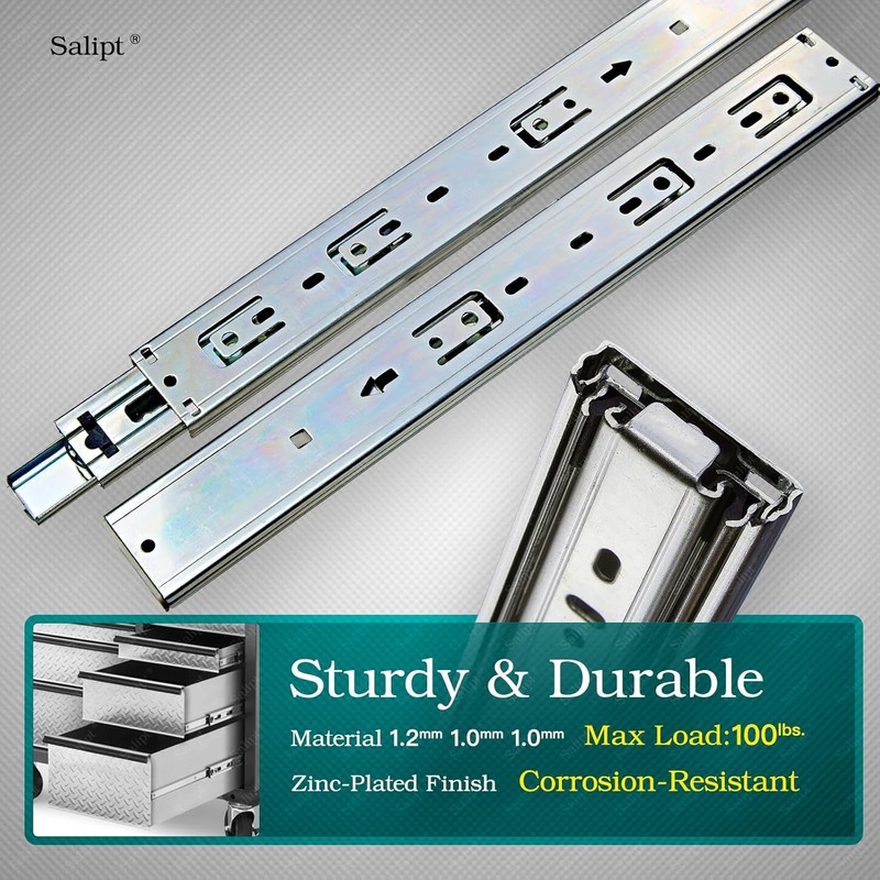 Salipt 12 inch Soft Close Drawer Slides Set 6-Pairs (12