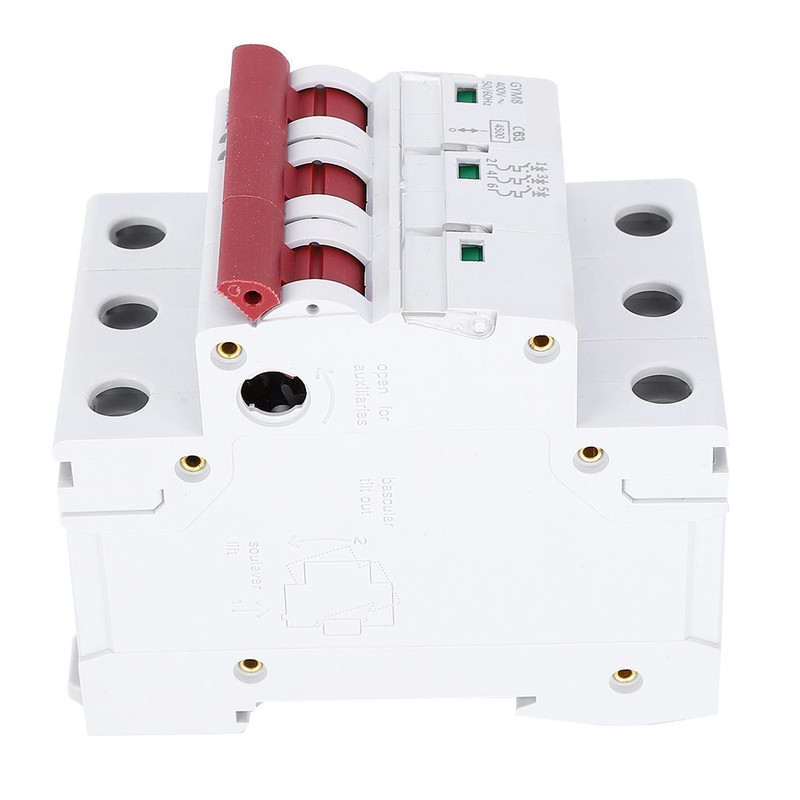 GYM8-C45 Miniature Circuit Breaker MCB 3P 400VAC Rated Current 40A/50A/63A63A