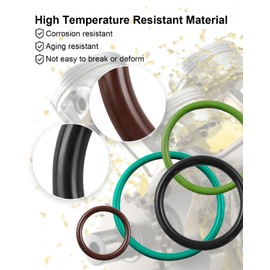 6 Pcs Injector O-ring Seal Kit Fits for Detroit Diesel Engines DD15 DD13, Replace A4600700987 O-ring Kit