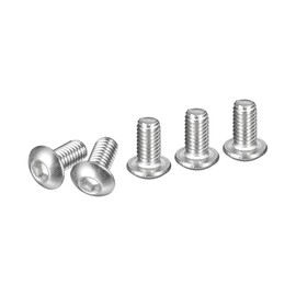 DTGN M3-0.5x6mm Button Head Socket Cap Screws - 100Pack - Good for Machine - 304 Stainless Steel 18/8 - Hex Drive Full Thread Fasteners
