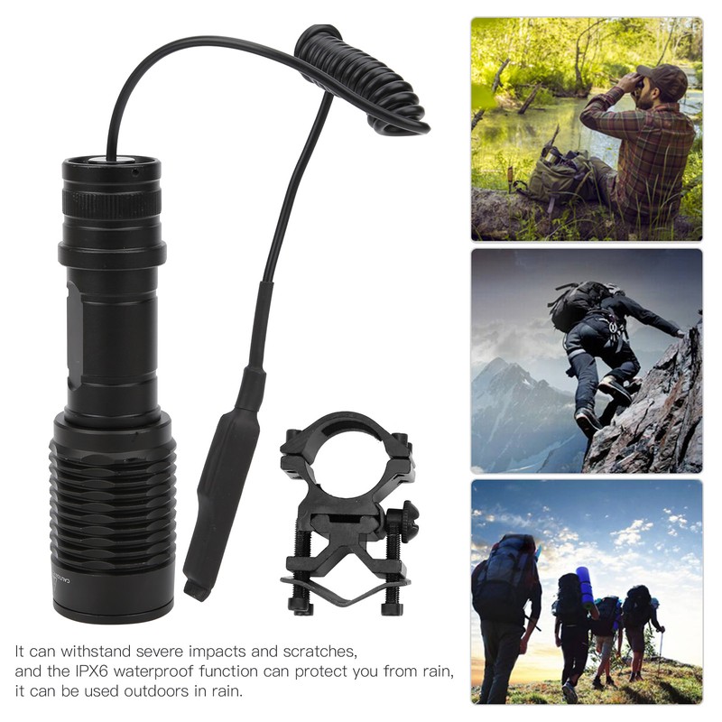 Aluminium Alloy Night Viewing Zoom Torch IPX6 Waterproof Hunting Flashlight