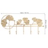 Wall Coat Rack Ginkgo Leaf Design Simple Elegant Style Wide